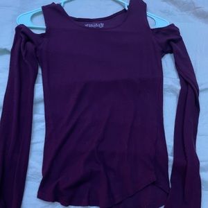 Long sleeve off the shoulder shirt